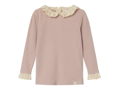 Lil Atelier shadow gray flæsekrave top